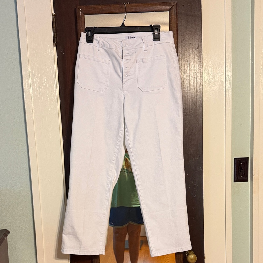 White High-Rise Button-Fly Women’s Jeans